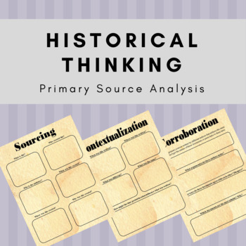 Historical Thinking Primary Source Analysis Worksheet