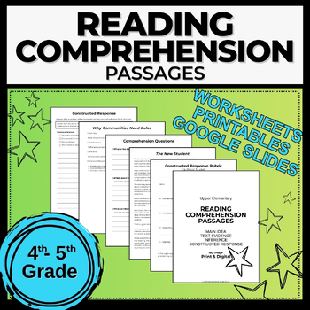 Reading Comprehension Passages with Text Evidence