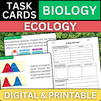 Biology Task Cards: Ecology