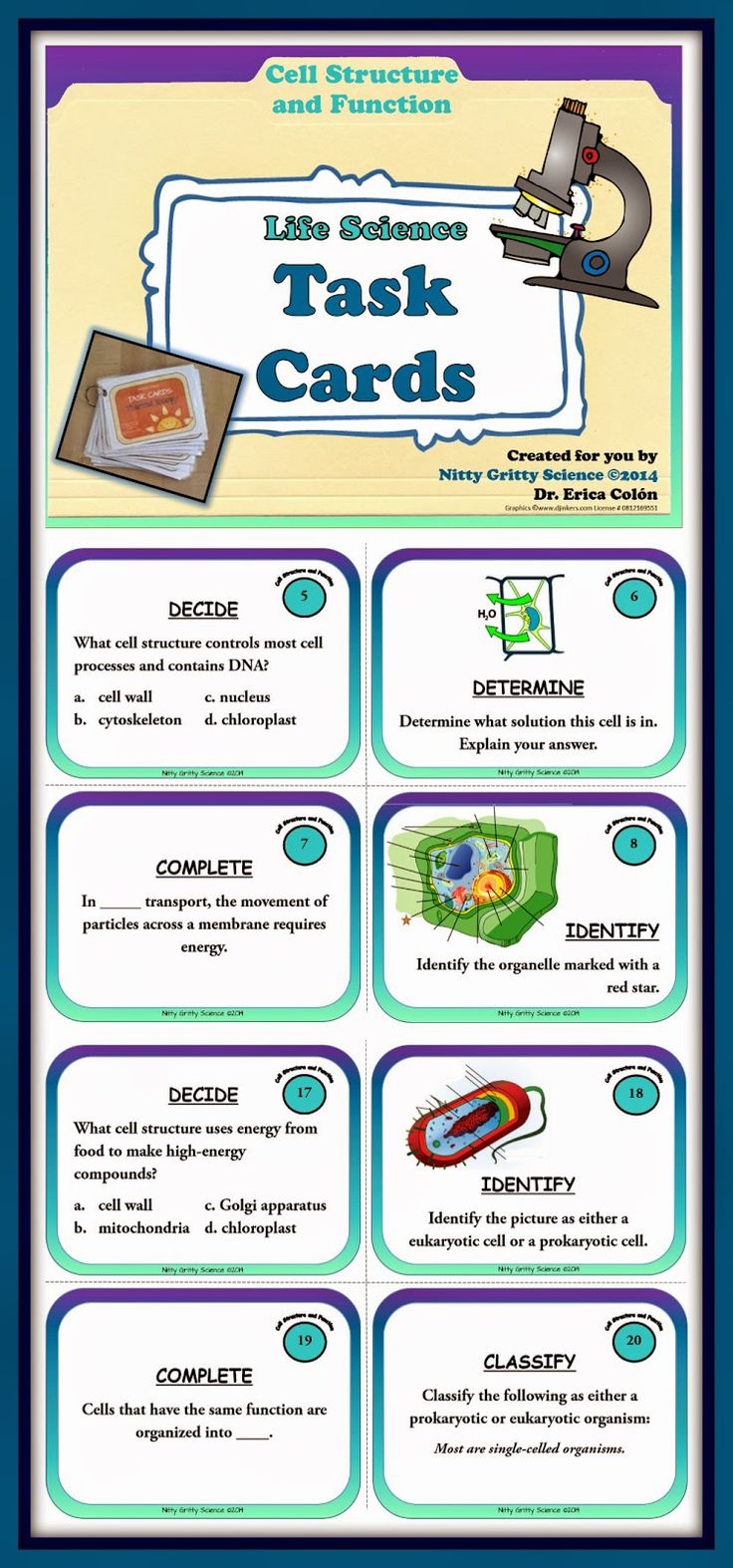 Life Science Task Cards