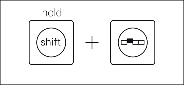 Official guide illustration showing Shift held while Arrange enters Song mode