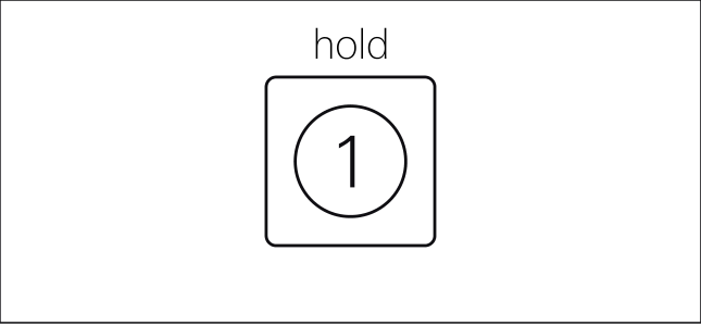 Official guide illustration showing hold M1 to create a new project